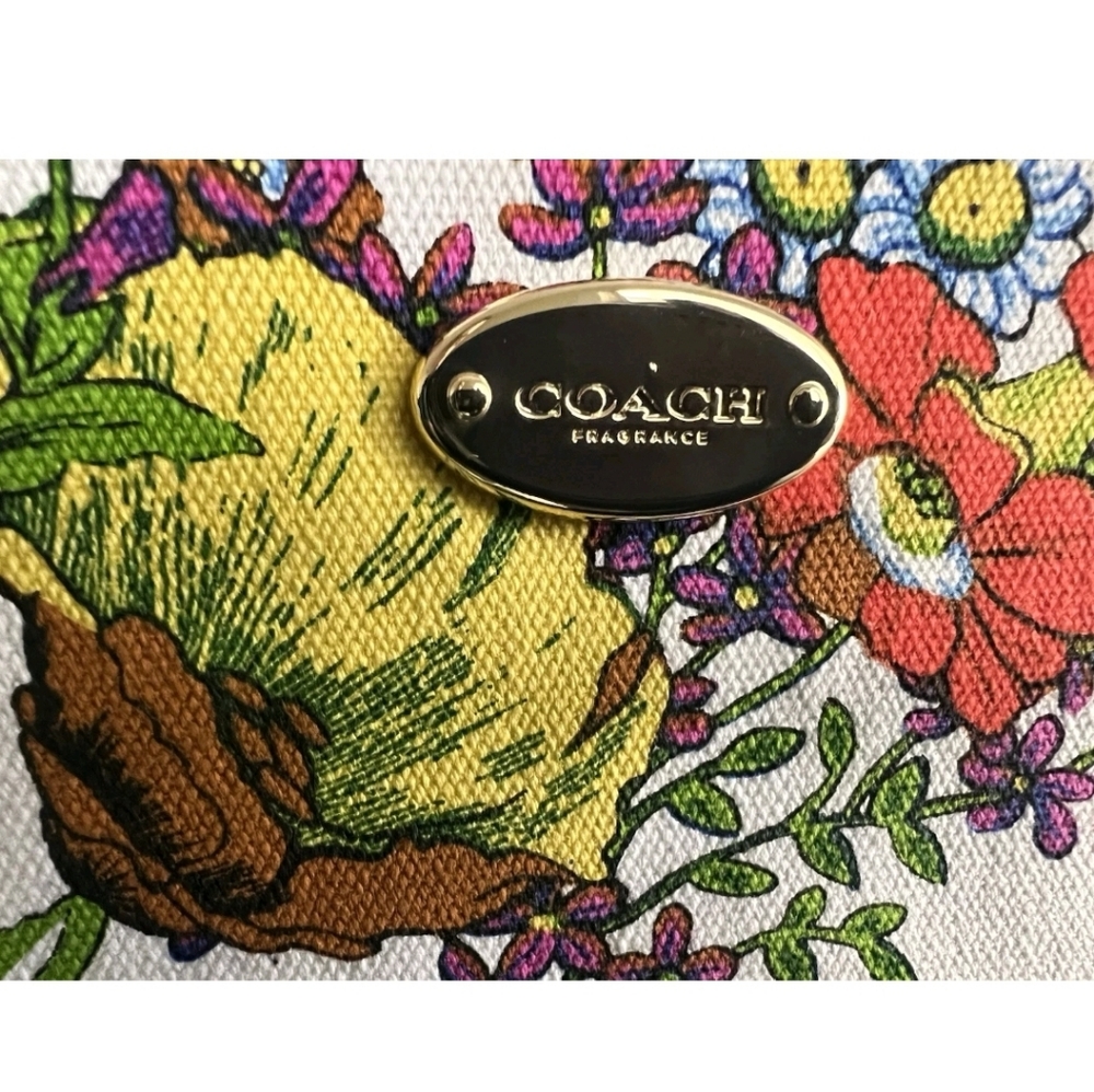 Coach Floral Cosmetic Bag - Red, Yellow, Green - Picture 2 of 5